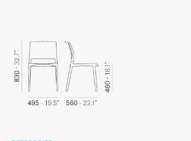 Pedrali Krzesło Ara 310 Białe - obrazek 4